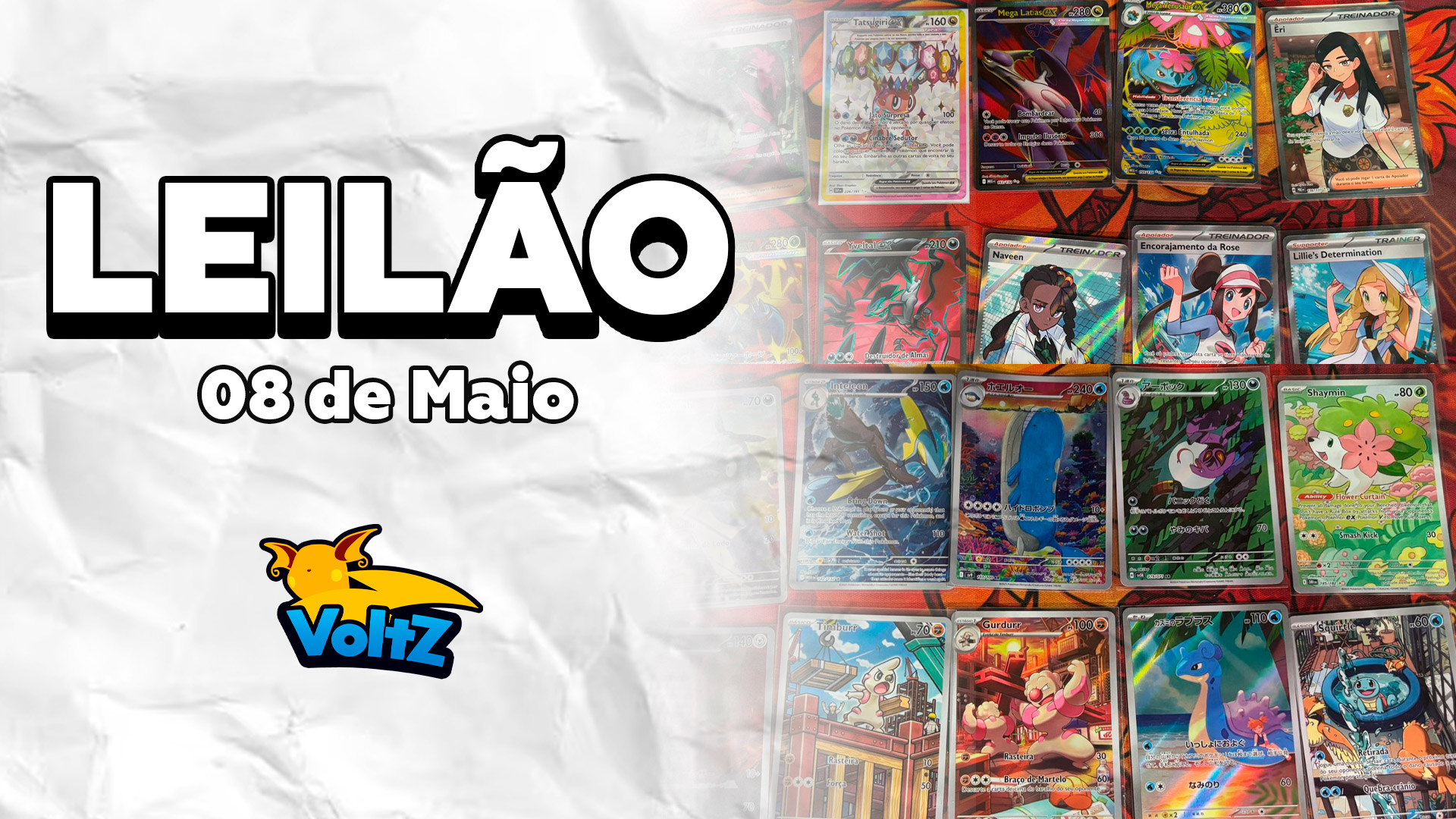 LEILÃO 08/05 da VoltZ Cards